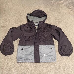 OshKosh B'gosh Kids' Black and Gray Fleece-Lined Raincoat